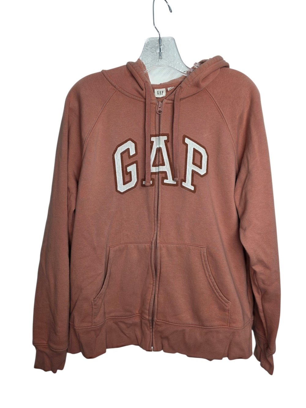 GAP Women's Zip-Up Hoodie in Dusty Rose